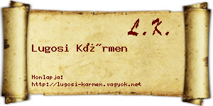 Lugosi Kármen névjegykártya